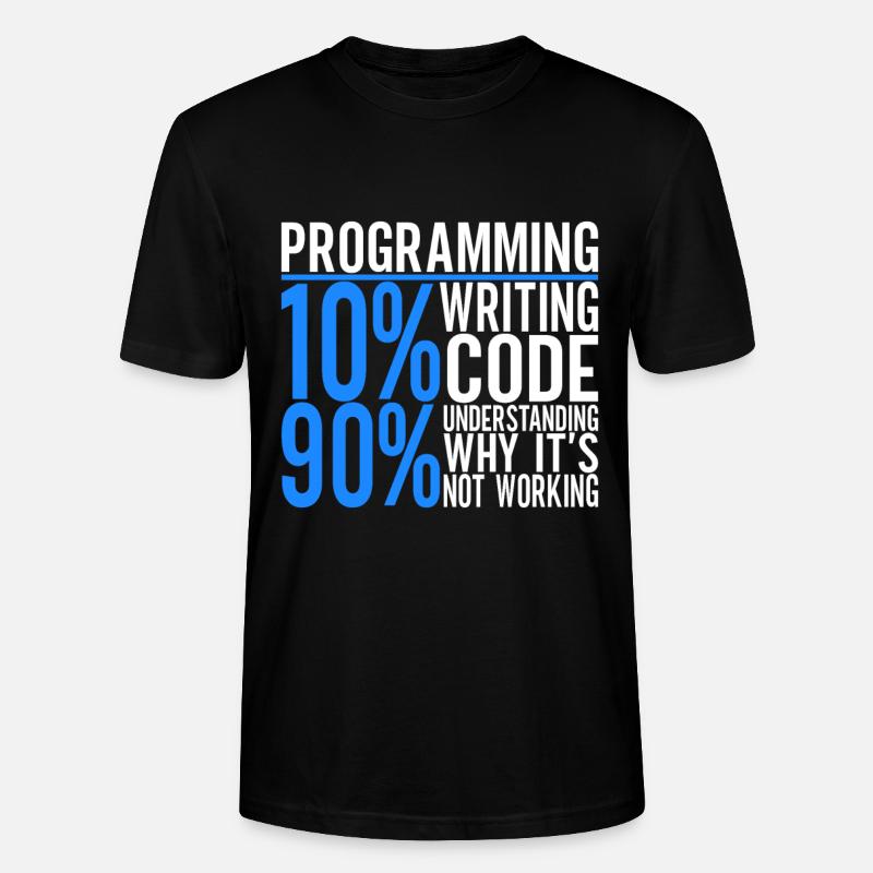 Programmeur Informaticien - T-shirt bio CRAFTER Stanley Stella Unisexe - noir