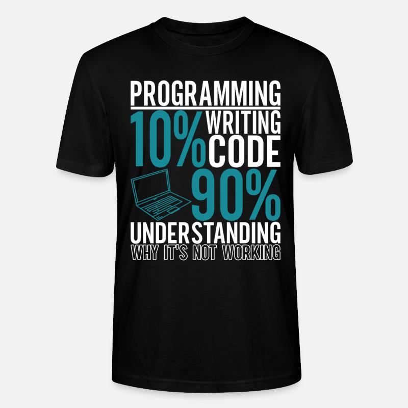 Programmeur Informaticien - T-shirt bio CRAFTER Stanley Stella Unisexe - noir