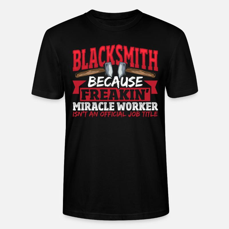 Blacksmith Official Job Title Blacksmithing - Stanley/Stella Unisex Bio-T-Shirt CRAFTER - Schwarz