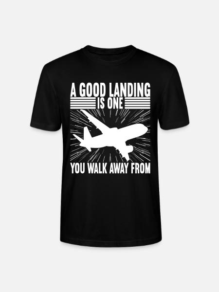 Pilot Flugzeug - Stanley/Stella Unisex Bio-T-Shirt CRAFTER - Schwarz