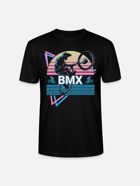 Bmx Biker Biking Retro - Stanley/Stella CRAFTER Unisex Organic T-Shirt - black