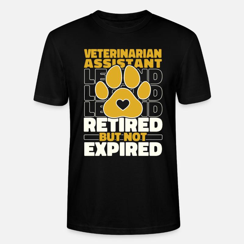 Veterinary assistant Retired veterinary assistant - Stanley/Stella CRAFTER Unisex Organic T-Shirt - black