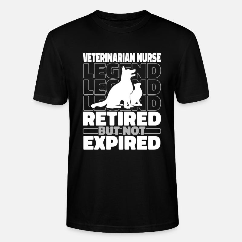 Retired veterinary assistant - Stanley/Stella CRAFTER Unisex Organic T-Shirt - black