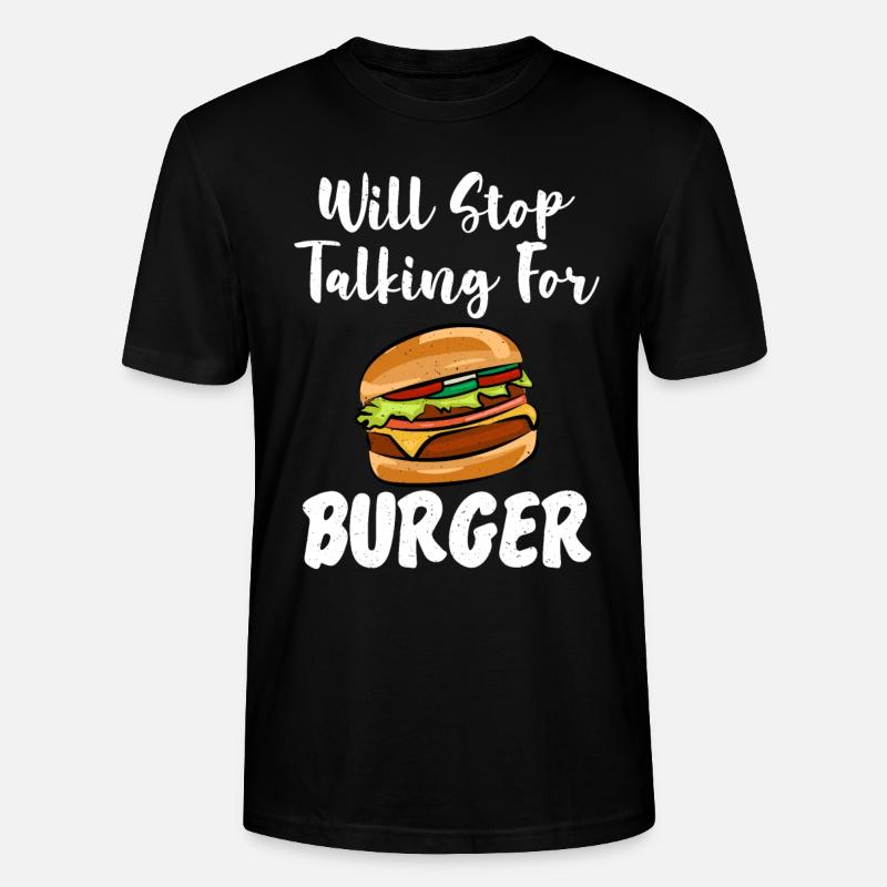 Burger Lover Geschenk - Stanley/Stella Unisex Bio-T-Shirt CRAFTER - Schwarz