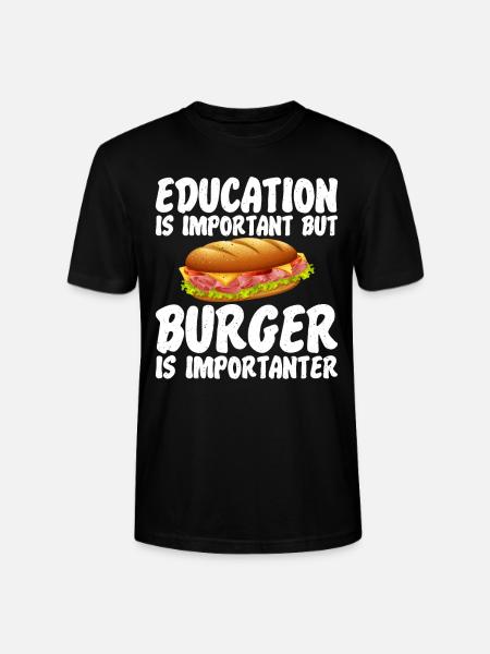 Burger Lover Gift - Stanley/Stella CRAFTER Unisex Organic T-Shirt - black