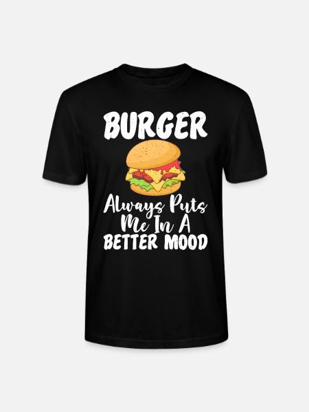 Burger Lover Gift - Stanley/Stella CRAFTER Unisex Organic T-Shirt - black