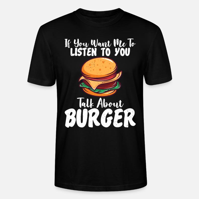 Burger Lover Geschenk - Stanley/Stella Unisex Bio-T-Shirt CRAFTER - Schwarz