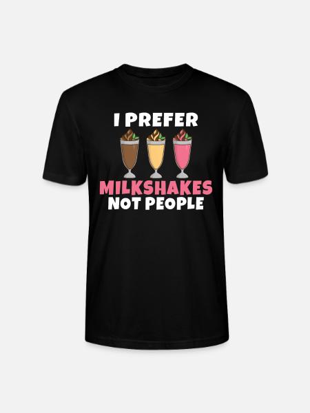 I love Milkshakes Milkshake Gift - Stanley/Stella CRAFTER Unisex Organic T-Shirt - black