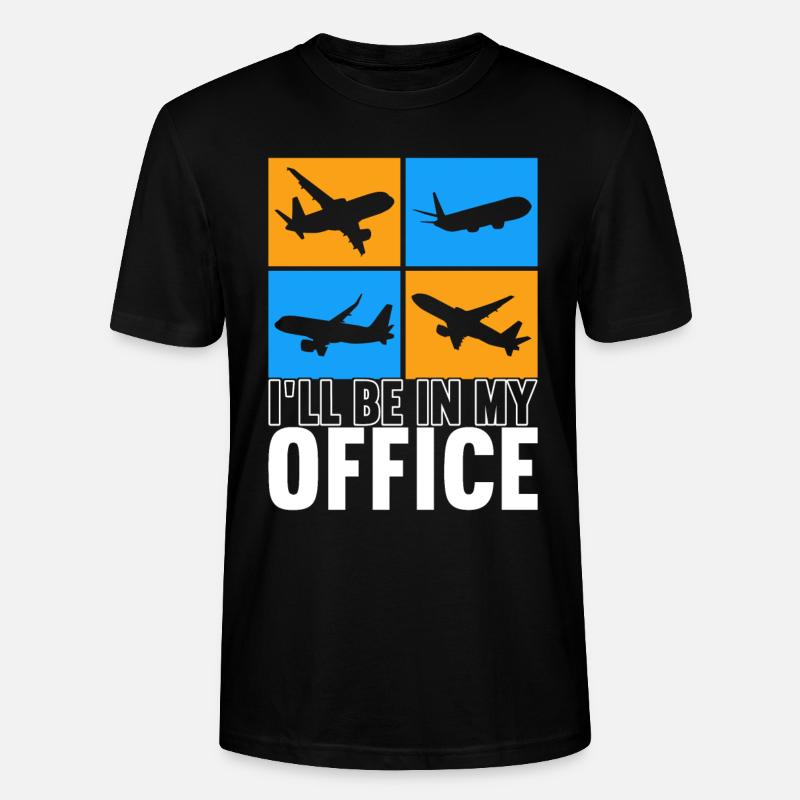 Pilot Flugzeug - Stanley/Stella Unisex Bio-T-Shirt CRAFTER - Schwarz