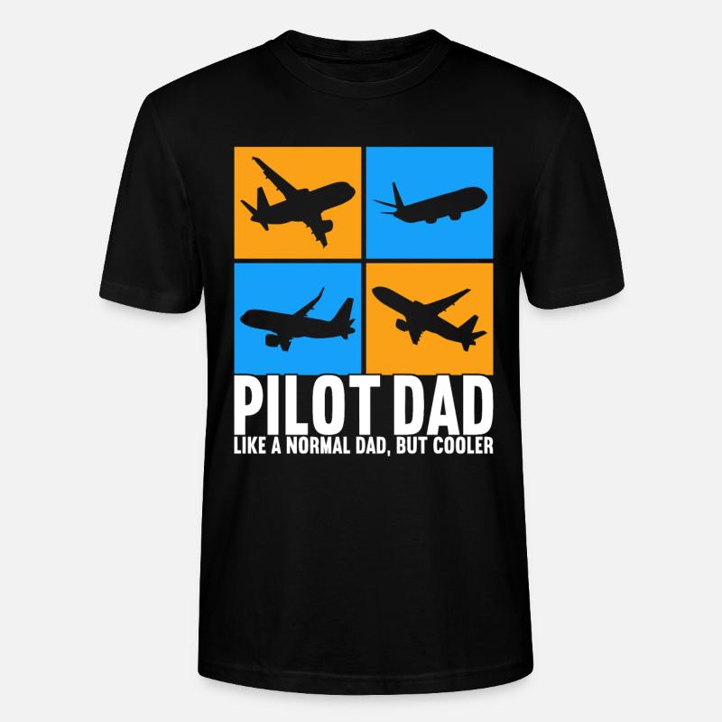 Pilote d’avion - T-shirt bio CRAFTER Stanley Stella Unisexe - noir
