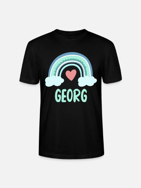 Georg Name Rainbow Baby - Stanley/Stella CRAFTER Unisex Organic T-Shirt - black