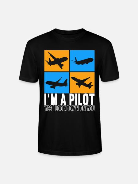 Pilot Flugzeug - Stanley/Stella Unisex Bio-T-Shirt CRAFTER - Schwarz