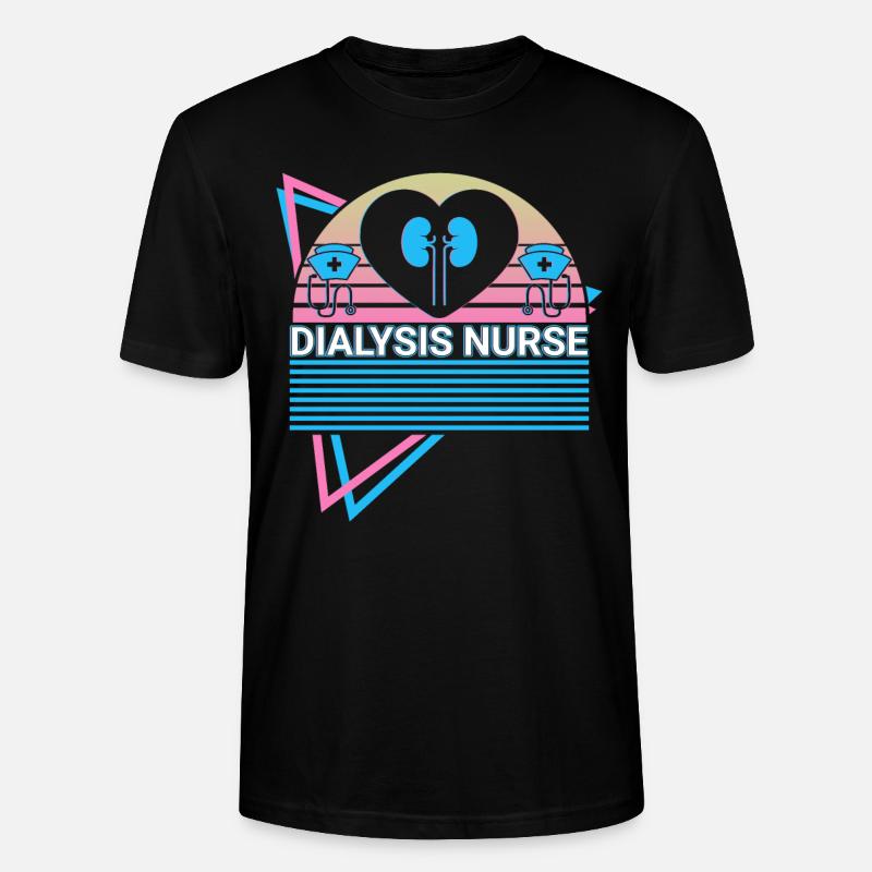Infirmière en dialyse Rétro - T-shirt bio CRAFTER Stanley Stella Unisexe - noir