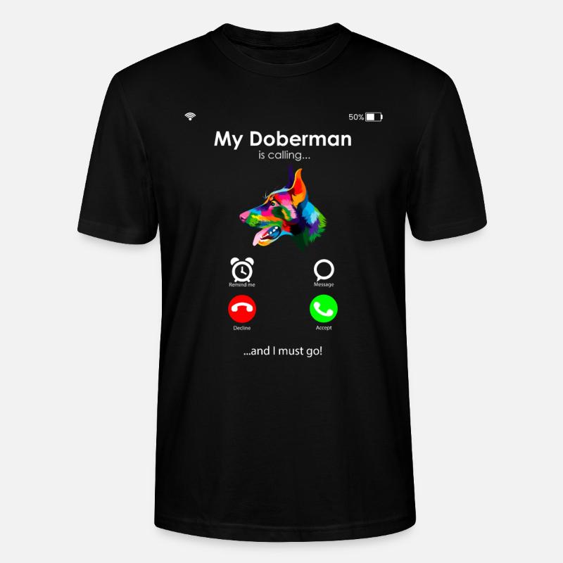 Dobermann - Stanley/Stella Unisex Bio-T-Shirt CRAFTER - Schwarz