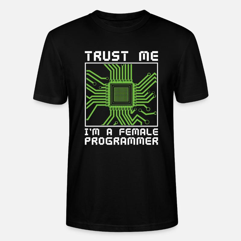 Developer Coder Programmer Microchip - Stanley/Stella CRAFTER Unisex Organic T-Shirt - black