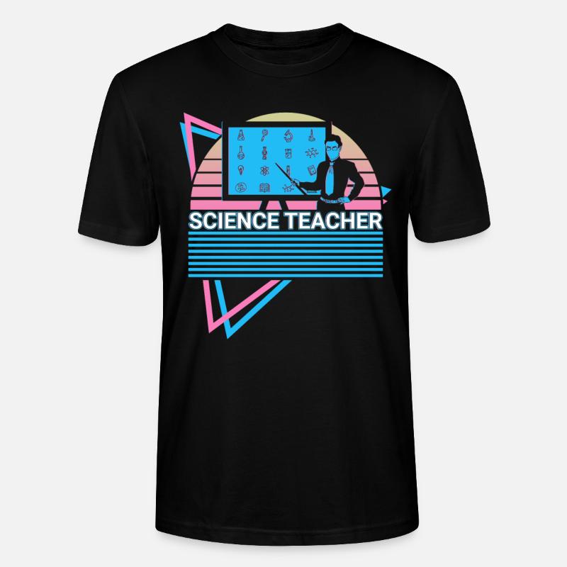 Professeur de sciences Rétro - T-shirt bio CRAFTER Stanley Stella Unisexe - noir