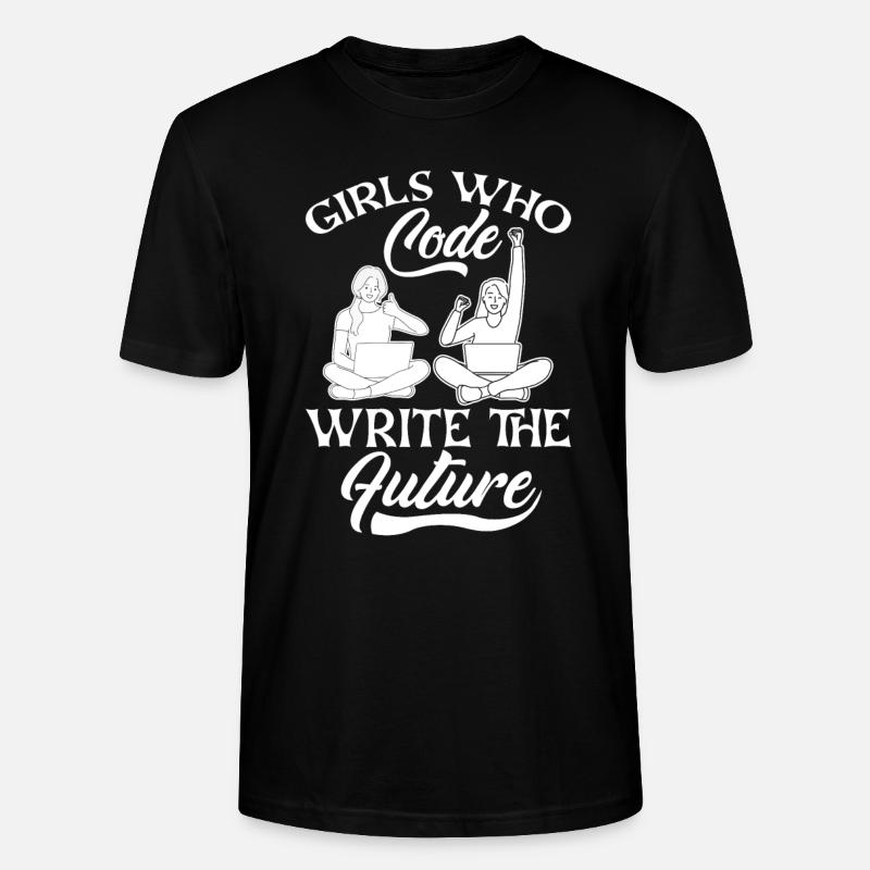 Développeur Coder Programmeur Girl - T-shirt bio CRAFTER Stanley Stella Unisexe - noir
