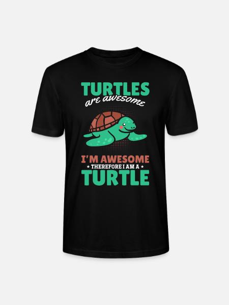 Turtle Lovers Cute Turtle - Stanley/Stella Unisex Bio-T-Shirt CRAFTER - Schwarz