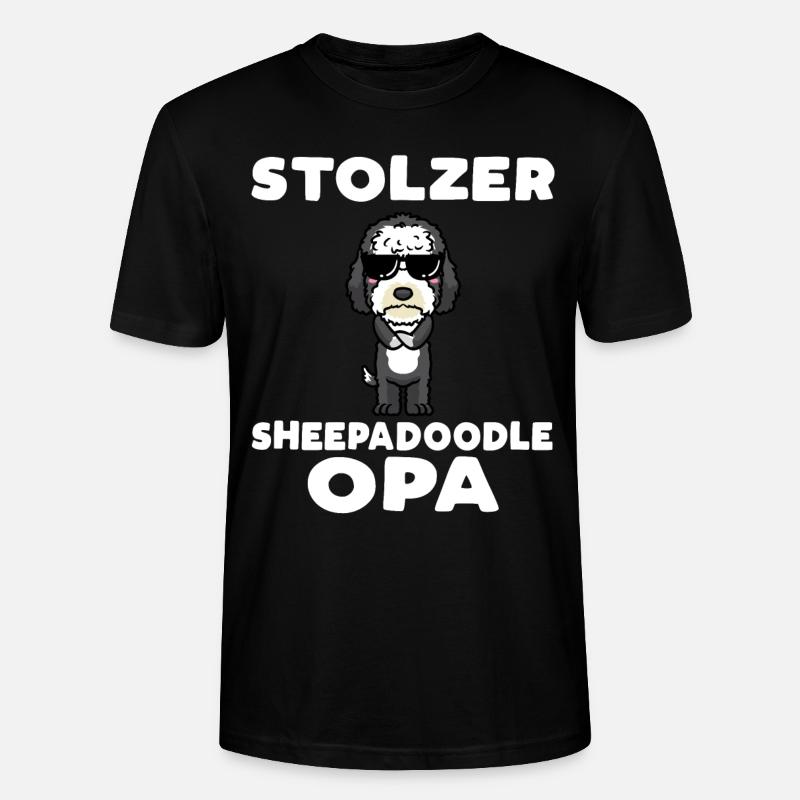 Stolzer Sheepadoodle Opa - Stanley/Stella Unisex Bio-T-Shirt CRAFTER - Schwarz
