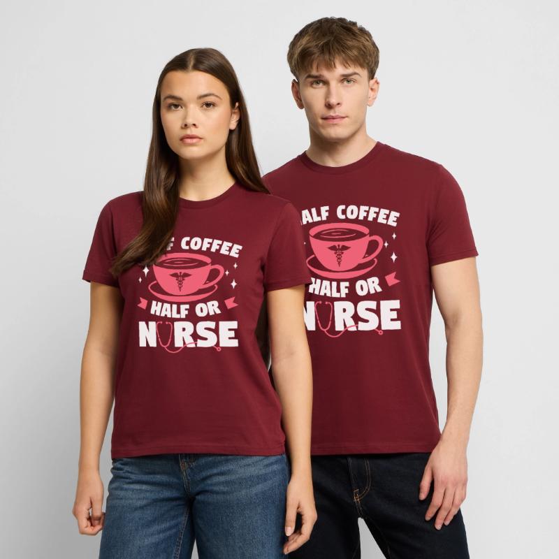 Halber Kaffee Halb ODER Krankenschwester OP-Krankenschwestern RN Stanley/Stella Unisex Bio-T-Shirt CRAFTER