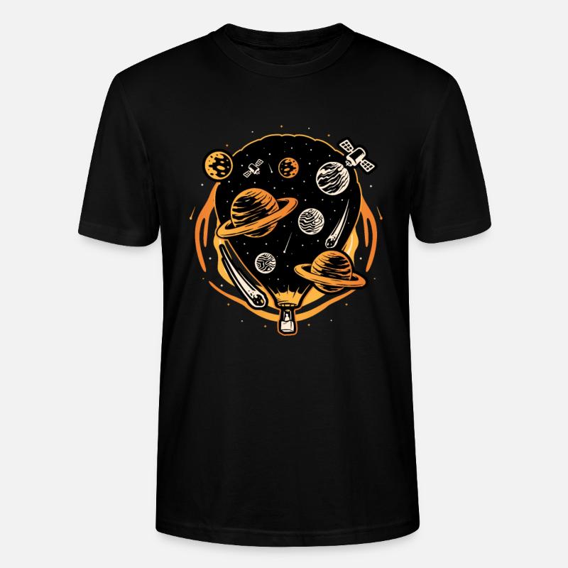 Montgolfière dans l’espace - T-shirt bio CRAFTER Stanley Stella Unisexe - noir