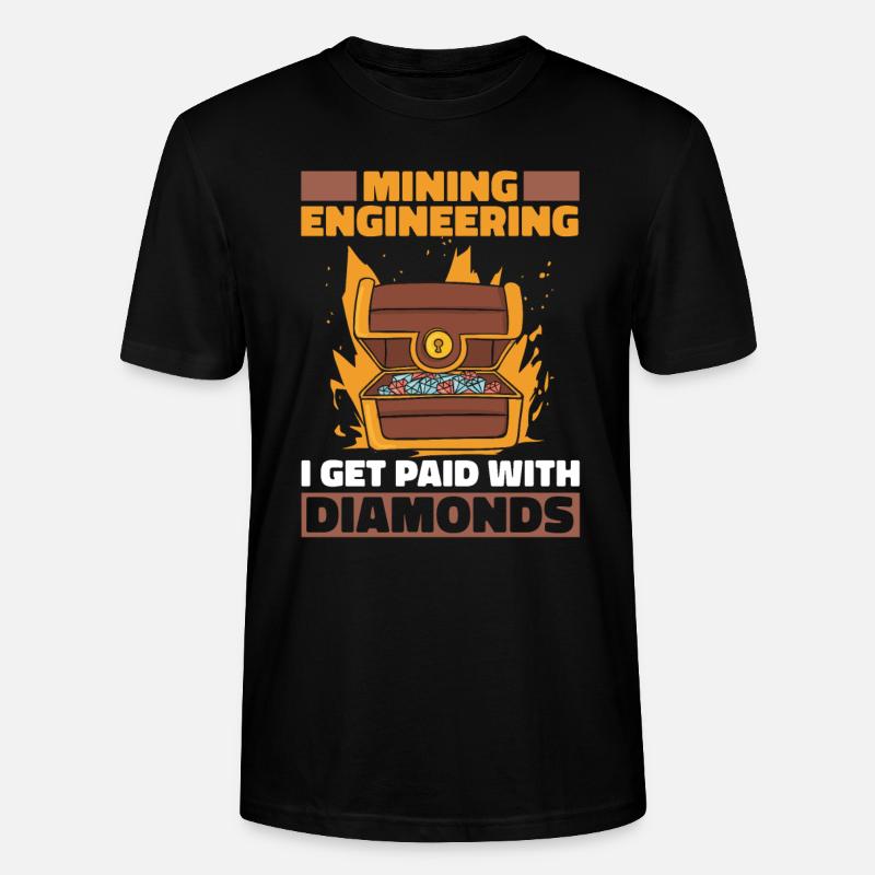 Engineer Lustig Mining Engineer - Stanley/Stella CRAFTER Unisex Organic T-Shirt - black