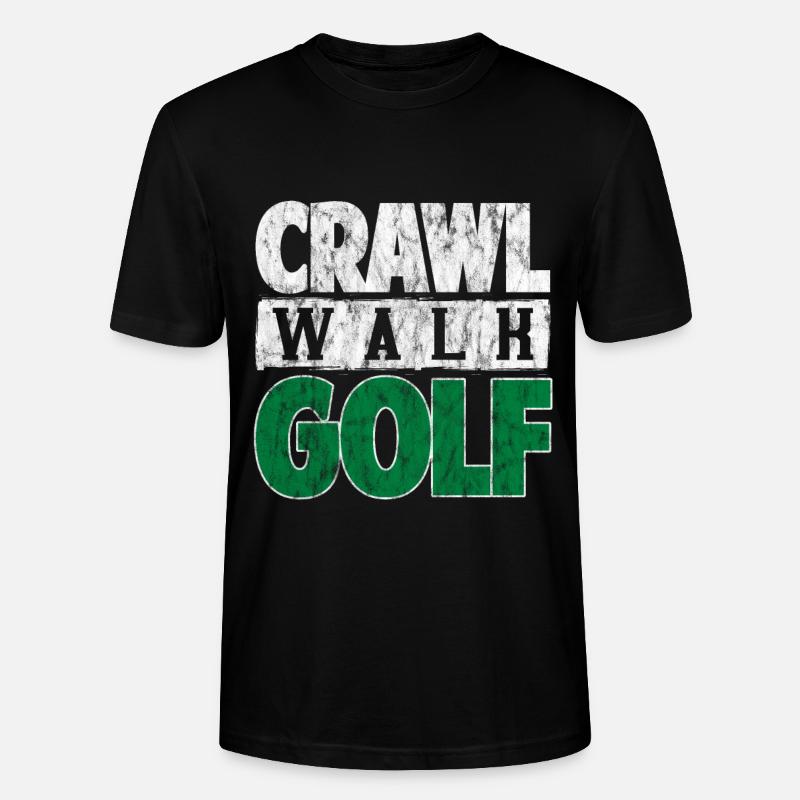 Crawl Walk Golf 3 - Stanley/Stella Unisex Bio-T-Shirt CRAFTER - Schwarz