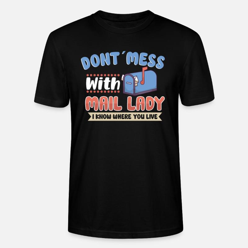 Postman Postlady Postman Post - Stanley/Stella CRAFTER Unisex Organic T-Shirt - black