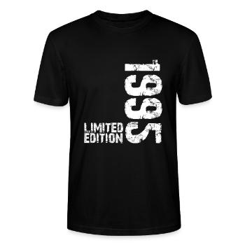 1995 Limited Edition - Stanley/Stella Unisex Bio-T-Shirt CRAFTER - Schwarz - Vorne - Alina (178cm) & Michal (187cm)