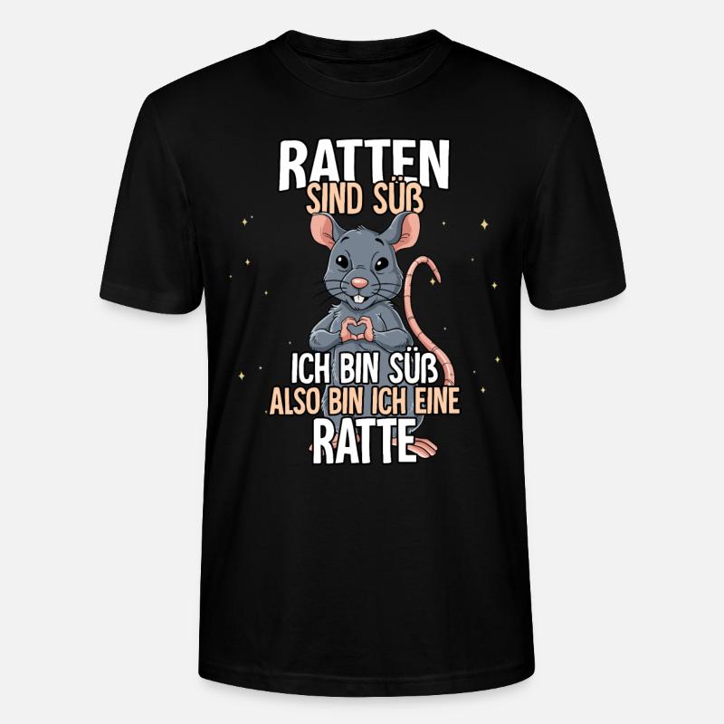 Ratten Sind Süß Ratte - Stanley/Stella Unisex Bio-T-Shirt CRAFTER - Schwarz