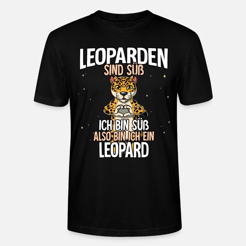 Leoparden Sind Süß Leopard - Stanley/Stella Unisex Bio-T-Shirt CRAFTER - Schwarz