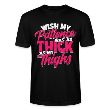 tykke tykke lår tykke lår lår - Stanley Stella CRAFTER unisex økologisk-T-shirt - sort - Foran - Alina (178cm) & Michal (187cm)