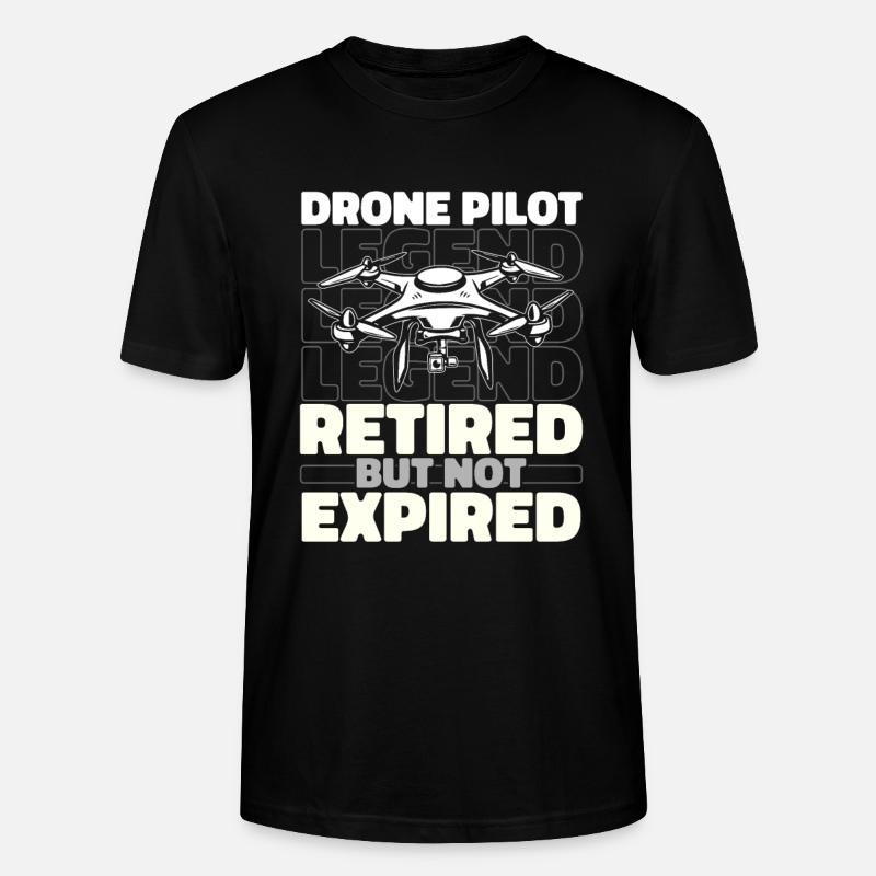 Drone Quadcopter retiré - T-shirt bio CRAFTER Stanley Stella Unisexe - noir
