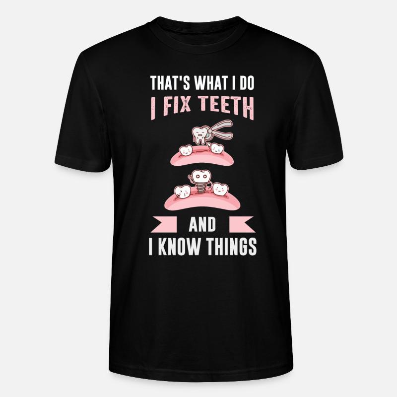 Dentiste, parodontiste - T-shirt bio CRAFTER Stanley Stella Unisexe - noir