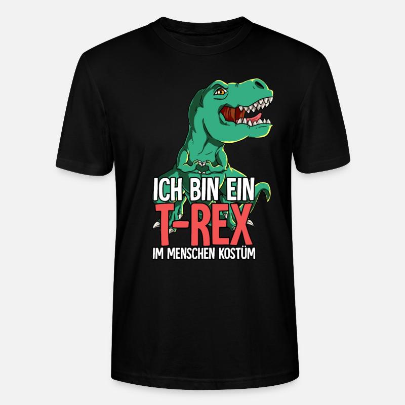 Ich Bin Ein T-rex - Stanley/Stella Unisex Bio-T-Shirt CRAFTER - Schwarz