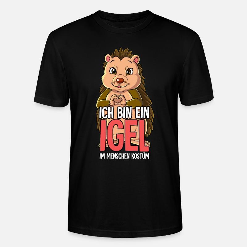 Ich Bin Ein Igel - Stanley/Stella Unisex Bio-T-Shirt CRAFTER - Schwarz
