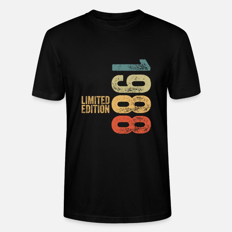 1988 Édition limitée - T-shirt bio CRAFTER Stanley Stella Unisexe - noir