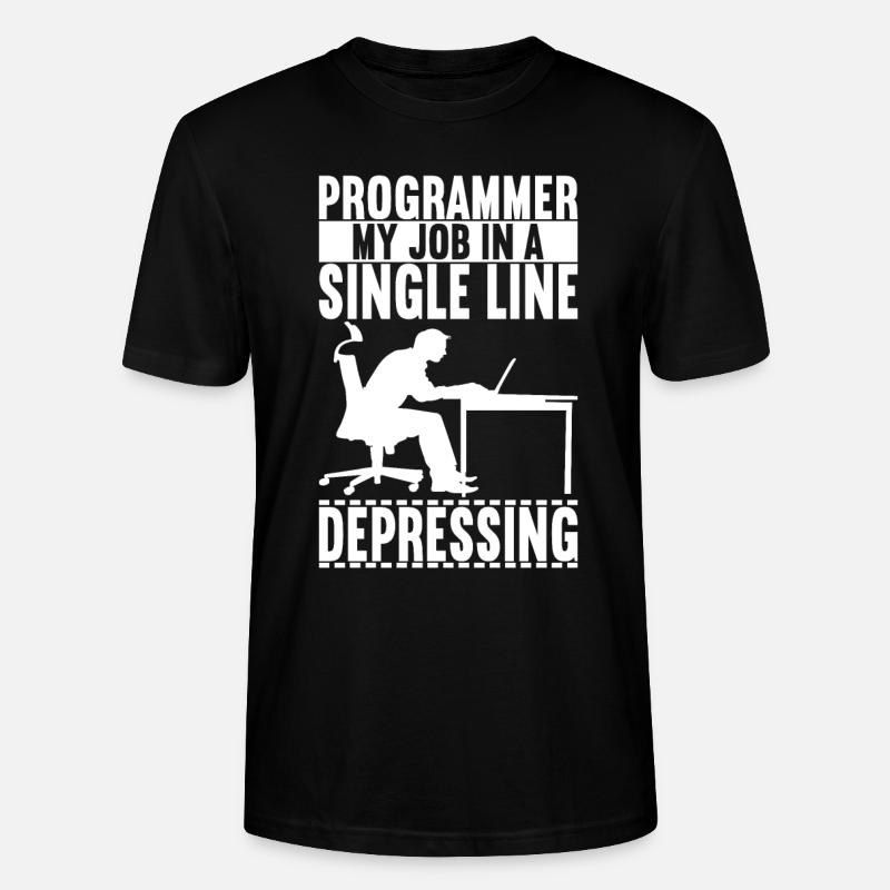 Programmer Computer Scientist - Stanley/Stella CRAFTER Unisex Organic T-Shirt - black