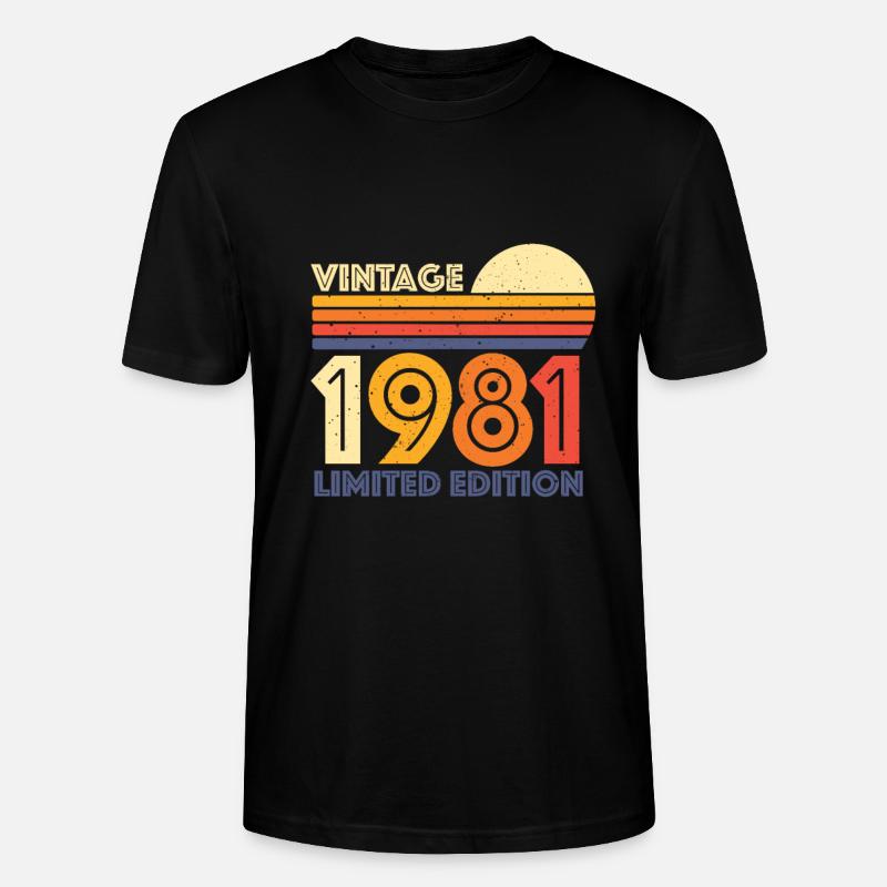 1981 Limited Edition - Stanley/Stella Unisex Bio-T-Shirt CRAFTER - Schwarz
