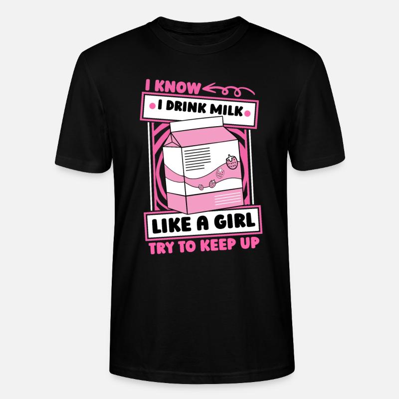 Kuh Milch Mädchen - Stanley/Stella Unisex Bio-T-Shirt CRAFTER - Schwarz