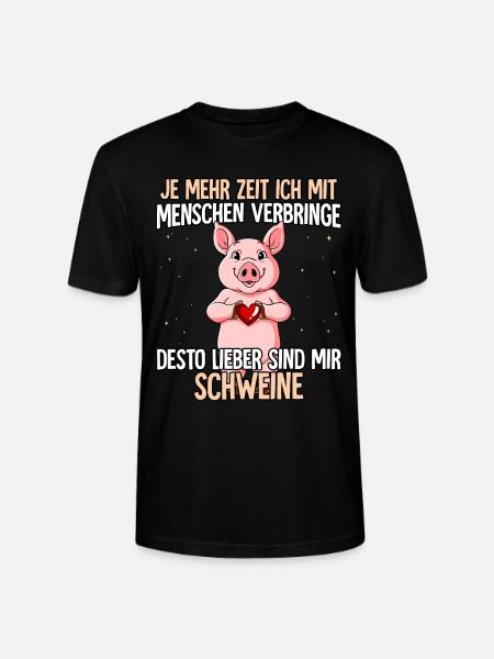 Schweinchen - Stanley/Stella Unisex Bio-T-Shirt CRAFTER - Schwarz