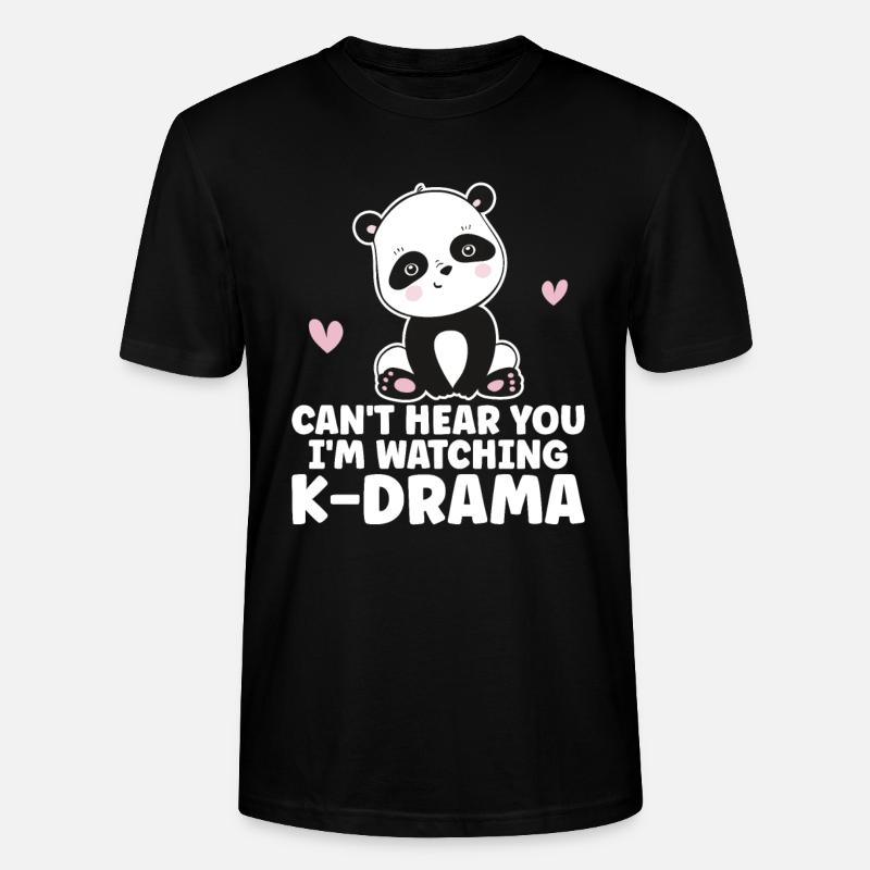 Panda K-Drama - T-shirt bio CRAFTER Stanley Stella Unisexe - noir