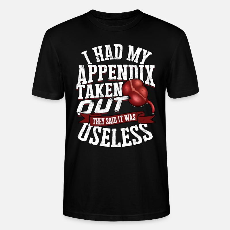 Annexe Opération Appendicectomie Retrait - T-shirt bio CRAFTER Stanley Stella Unisexe - noir