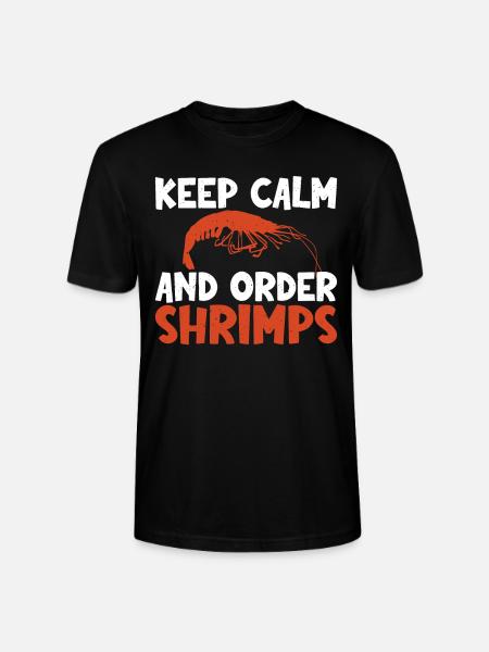 Shrimp Lover Gift - Stanley/Stella CRAFTER Unisex Organic T-Shirt - black