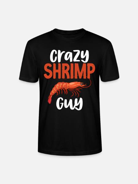 Shrimp Lover Gift - Stanley/Stella CRAFTER Unisex Organic T-Shirt - black