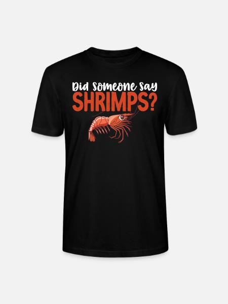 Shrimp Lover Gift - Stanley/Stella CRAFTER Unisex Organic T-Shirt - black
