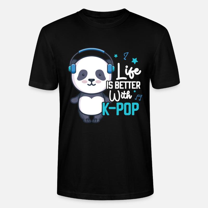 K-Pop Panda - Stanley/Stella Unisex Bio-T-Shirt CRAFTER - Schwarz