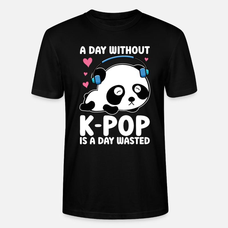 K-Pop Panda - Stanley/Stella Unisex Bio-T-Shirt CRAFTER - Schwarz