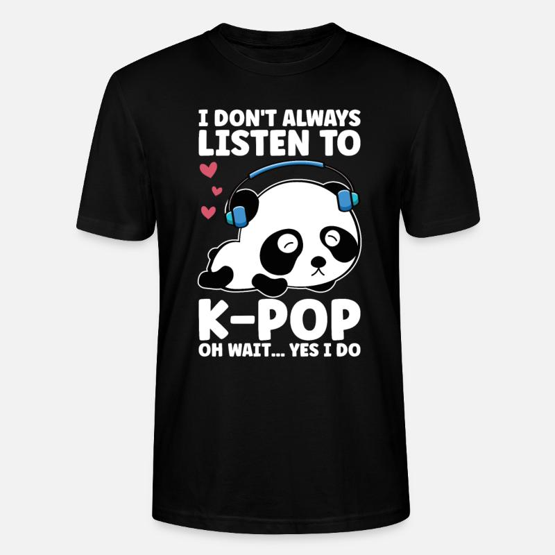 K-Pop Panda - T-shirt bio CRAFTER Stanley Stella Unisexe - noir