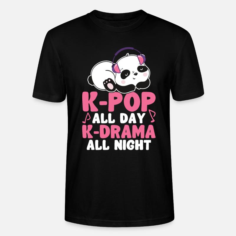 K-Pop Panda - Stanley/Stella Unisex Bio-T-Shirt CRAFTER - Schwarz